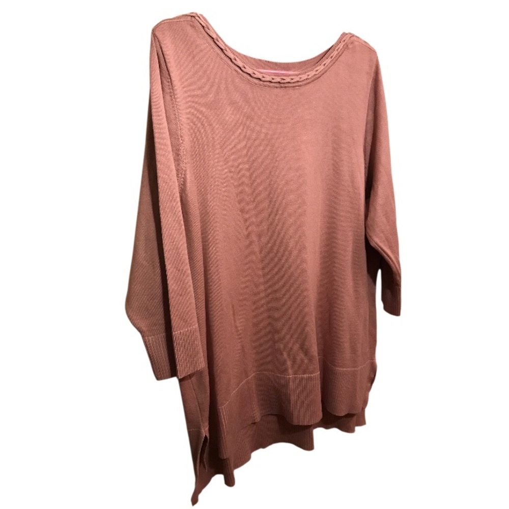 Cable & Gauge Dusty Rose Knit Sweater Size 2X
